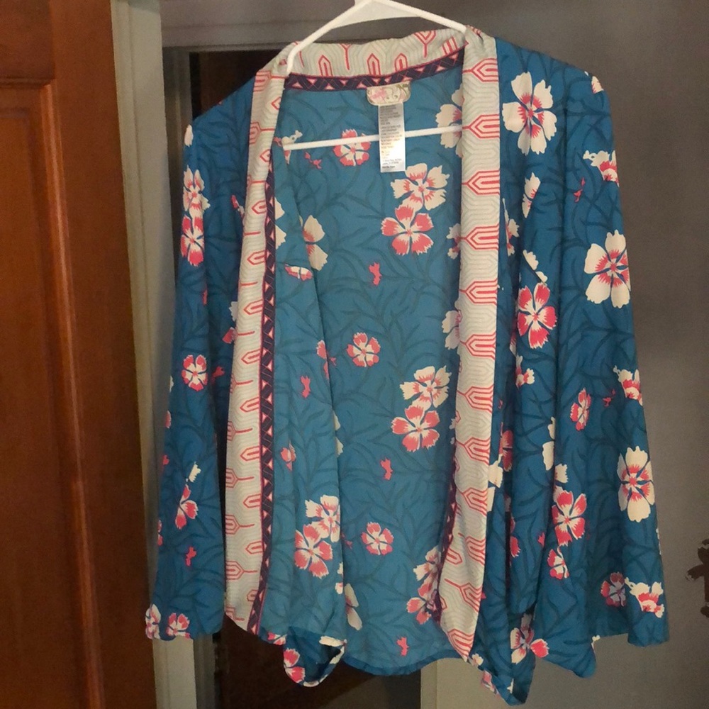Free people Kona print short kimono